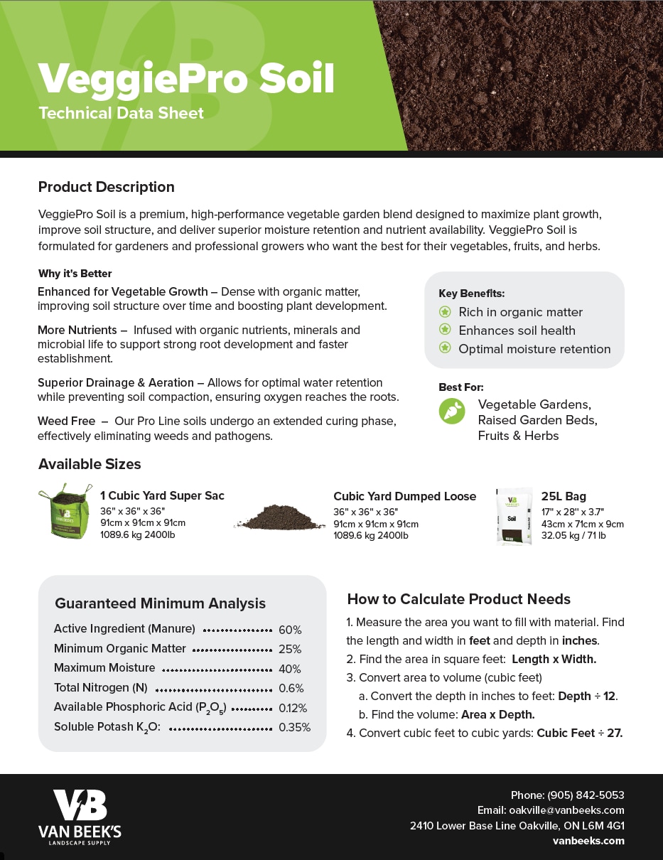 Veggy Pro Soil Product Technical Sheet